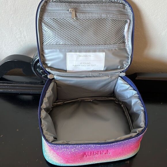 Pottery Barn Kids Mackenzie Rainbow Ombre Sparkle Glitter Mini Lunch Box - Picture 4 of 8